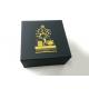 Custom Gold Stamping Logo Present Gift Box , Xmas Black Folding Carton Box