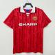Classic Red Retro Soccer Jerseys Old Football Kits White Collar Cuffs