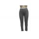 Grey Women'S Sport Knit Pants , Spandex Workout Pants With Hotstone Decoration