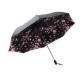 Strong Windproof Lightweight Folding Umbrella Black Color Offer UV Protection