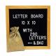 oak Wooden letterboard Advertising felt Letter Board 10 x 10 inch