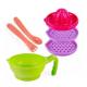 Colorful Dinnerware Sets For 8 , Nature Rice Husk Fiber Kids Plate Set