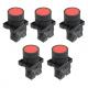 600v 10Amp 1 Nc N/C Red Momentary Push Button Switch Panel Mount BE102