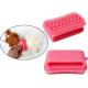 Massage Cleaning Silicone Plastic Pet Products Pink Pet Grooming Brush Custom Printing