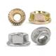 Polished Finish 304 Stainless Steel Hexagonal Flange Nut with Color Zinc Coating
