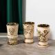 Gold tabletop ceramic decoration wedding centerpiece porcelain vase embossed luxury ceramic flower vases for home decor