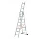 Customized 6063  Aluminum Extension Ladder 3x8 Total Length 489cm
