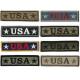 100% Embroidery Tactical Hook USA Patches 3.75x1 Twill Fabric Background