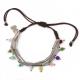 Adjustable Stainless Steel Handmade Jewelry Stone Charm Rope Bracelet