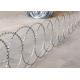 Fence Flat Wrap Razor Wire Connected By Clips , Razor Blade Barbed Wire
