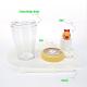 FDA Clear Plastic Water Bottle Silicone Drink Bottle With Straw