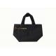 Black Embroidery 600D Polyester Tote Bags AZO Free Polyester Reusable Bags