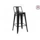 Tolix Metal Chairs Restaurant Bar Stools Industrial Style Indoor / Outdoor