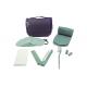 Travel Amenity Kits With Purple Oxford Cloth Cosmetic Bag For Air Flight