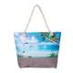 Hand Canvas Zippered Raffia Tote Bags Waterproof for Summer Vacation
