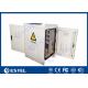 IP55 22U Outdoor Communication Cabinets Single Layer With Front / Back Door