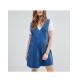 Comfortable soft denim fabric loose fit overall pregnancy pregnant women dresses short
