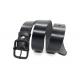 Classic Mens Cowhide Belt With Print Logo / Casual Black Belt Wear Resistant