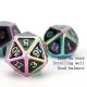 Unique design metal polygonal dice kit suite dice