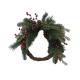 22”Front Door Christmas Wreath With Conifers And Pine Cone