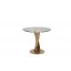 Natural Marble Top Coffee Table with Customizable Stainless Steel Legs