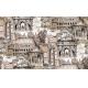 Waterproof Pvc Vinyl Deep Embossed Wallpaper Washable With City Pattern