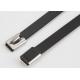 High Strength PVC Coated Black Stainless Steel Cable Ties Ball Locking