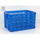 Heavy Duty Mesh Plastic Stacking Crates On Wheels 620 * 445 * 350mm C580 Customized