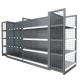 100KG Q235 Supermarket Shelf Rack 4 Tier Metal Shelf Gondola 1.5mm