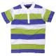 Multi Colors CVC Cotton POLO T Shirts With Strips Screen Printing Method
