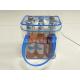 Heat Seal Zipper Blue PVC  Wine Bag , Plastic Ice Wine Bags With Handle