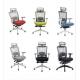 Modern Blue and Black Executive Swivel Office Task Chair for Ergonomic Workstation