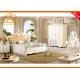 romantic style wedding Princess french style white rococo hand carved bedroom furniture sets for girls