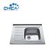 Single Bow Press Kitchen Sink SUS304 Stainless Steel Kitchen Sink With Wing