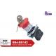 Red  Push Button Switch SB4 Series Selector Key Switch Pollution Grade III