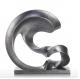 Modern Abstract Metal Art Sculptures 304 Stone Imitation Stainless Steel Outdoor Sculpture