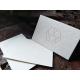 Luxury Cotton Double Sided Letterpress Business Cards With Clear Transparent Foil