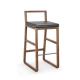 Commercial bar furniture high quality wooden frame restaurant bar high stool chair,PU seat bar chair/ antique solid wood