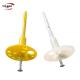 Plastic insulation fixing anchors for fastening foam polystyrene and mineral wool insulating products to buildings