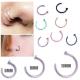 Fake Clip On 6 10 mm Surgical Steel Open Nose Ring Thin Small Hoop Nose Piercing Studs Ring For Women Girls