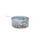 Transparent APET Round Tin Cans For Biscuit Trinket Gift Packing