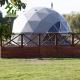 Outdoor Igloo Geodesic Dome Tent Glamping Hotel With Wooden Platform Patio
