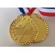 Gold Plated Casting Metal Sports Medals Custom Zinc Alloy For Badminton Match