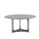 Grey Round Marble Kitchen Table Customized Circle Marble Dining Table