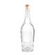 Wooden Corks 750ml Glass Bottle for Vodka Latest Delicate Emboss Design and Hot Stamping