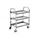 ST2/100 ST3/100 ST3/100A Four Wheels Stainless Steel Trolley Loading Capacity 100Kg