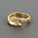 Multiscene Gold Fashion Rings Portable Practical With Brilliant Stone Cut