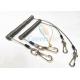 Strong Anti - Drop Spring Steel Coil Tool Lanyard In Transparent Black Color