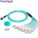 PVC LSZH OM3 MPO MTP Fiber Optic Loopback With Low Insertion Loss Om3 Multimode Fiber Optic Cable