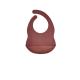 ODM Red Breastfeeding Baby Feeding Bib Silicone Bib With Food Catcher With Size Is 3.5*30.6*20.8 cm And Weight Is 81Gram